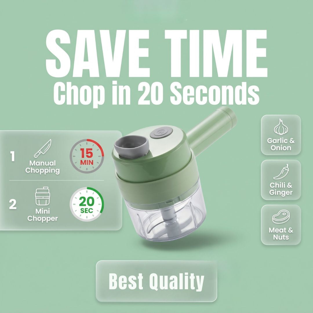 4-in-1 Smart Kitchen Cutter — Electric Vegetable Chopper