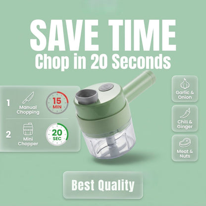 4-in-1 Smart Kitchen Cutter — Electric Vegetable Chopper