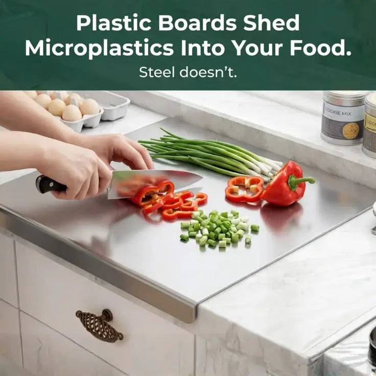 SafePrep™ 304 Stainless Steel Cutting Board